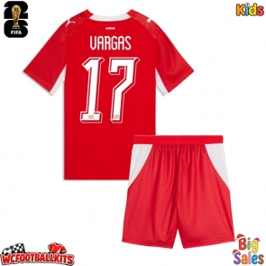 Switzerland Ruben Vargas #17 Replica Home Stadium Kit for Kids World Cup 2026 Short Sleeve (+ pants)